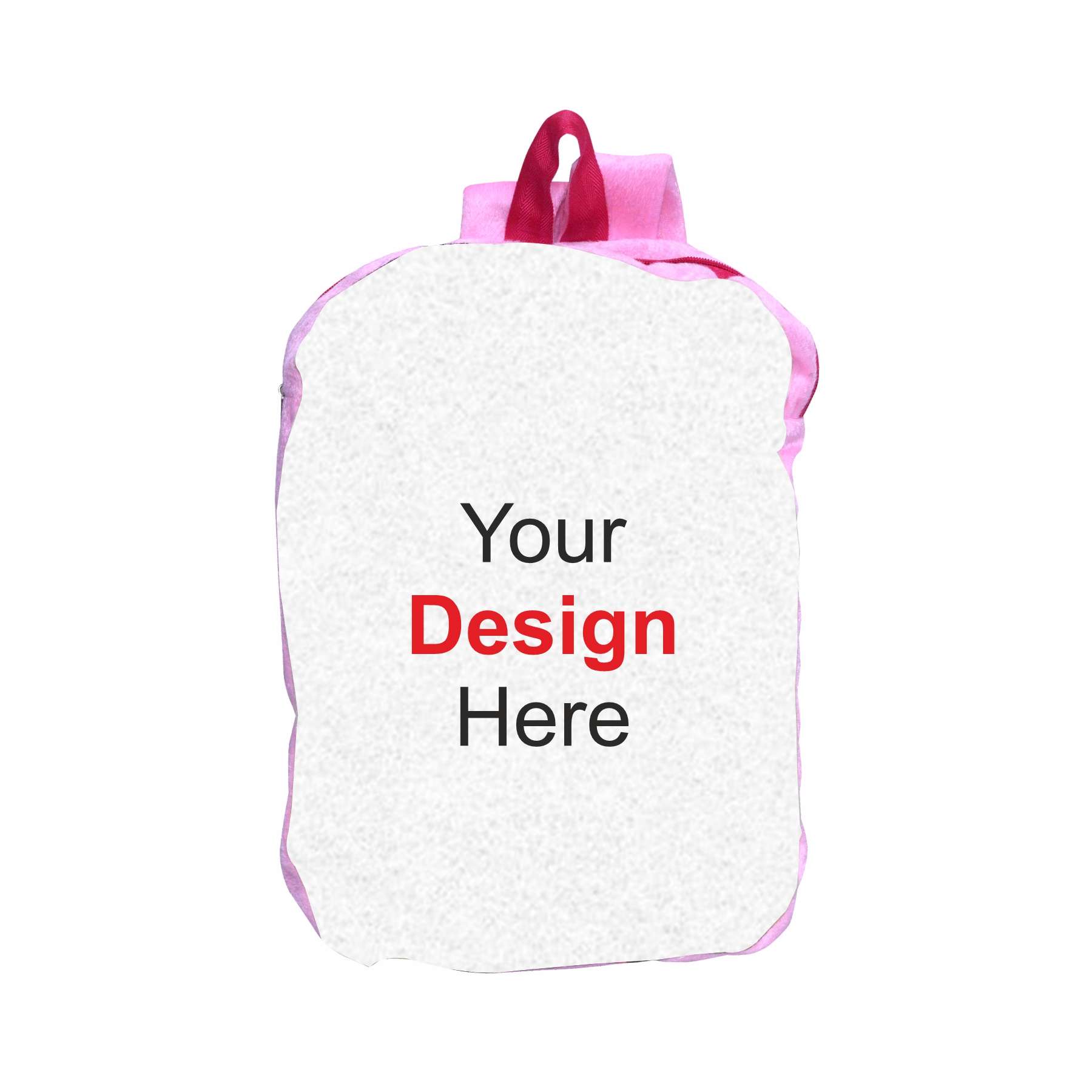 My Fav Personalized/ Customized Print Play School Bag Picknick & Kids Bag Pink Colour