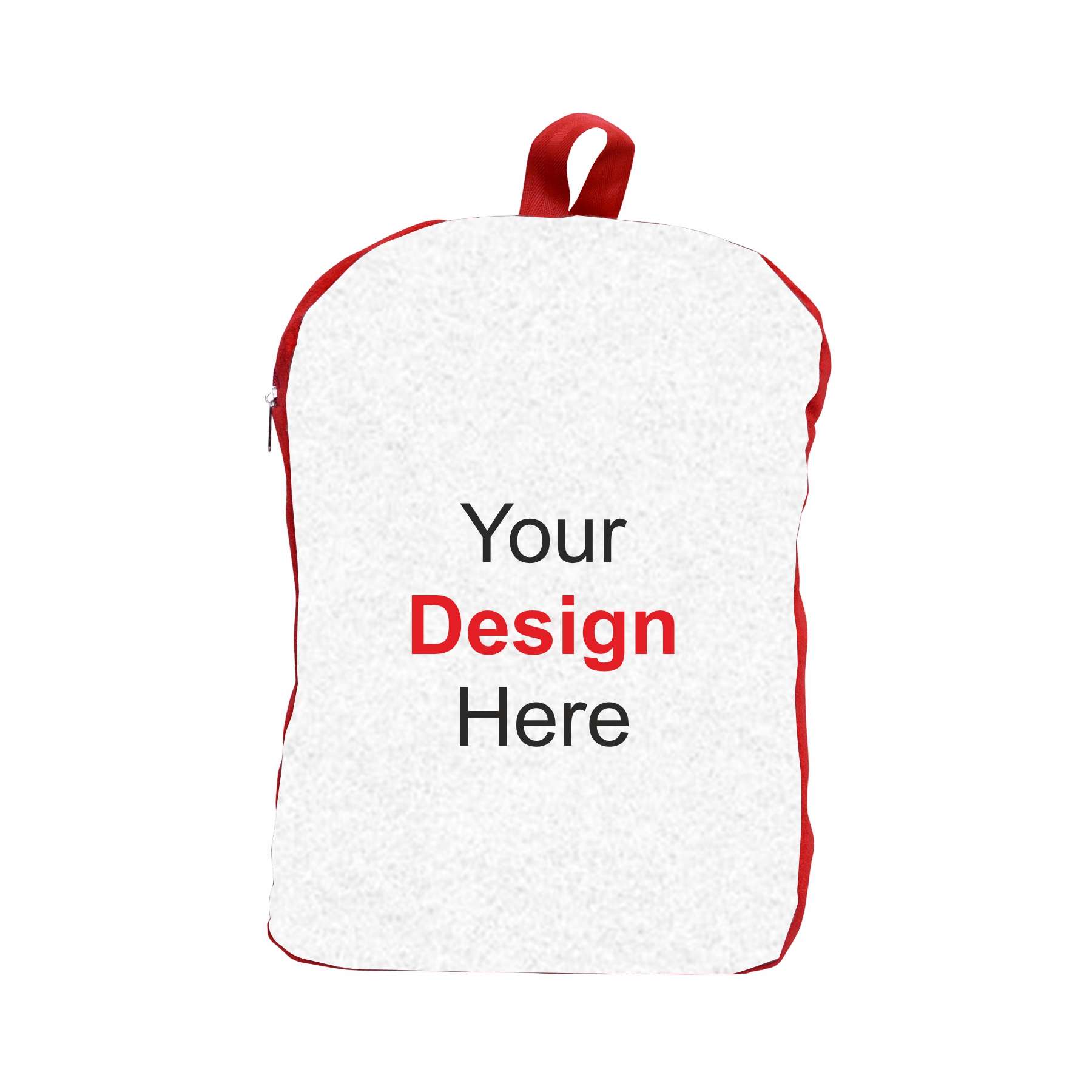 My Fav Personalized/ Customized Print Play School Bag Picknick & Kids Bag Red Colour