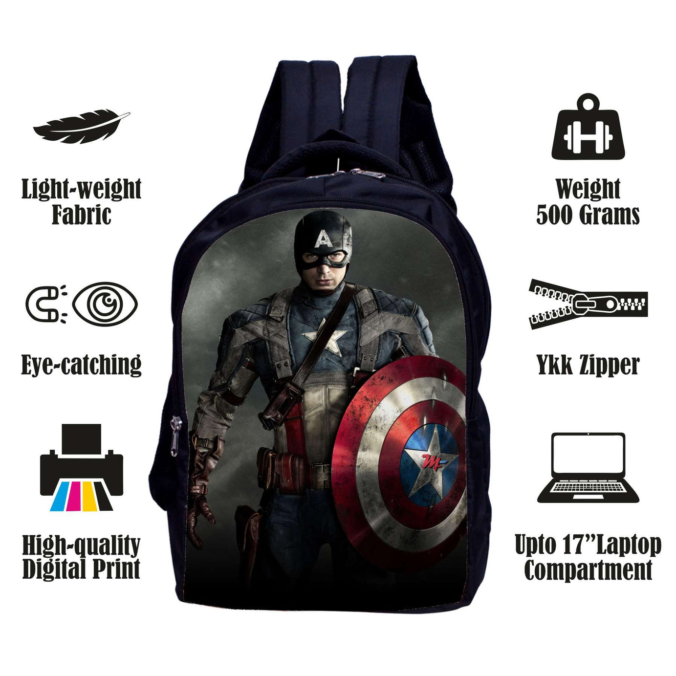 MY FAV Waterproof Backpack Digital Print Office Bag School Backpack for Boys Girls