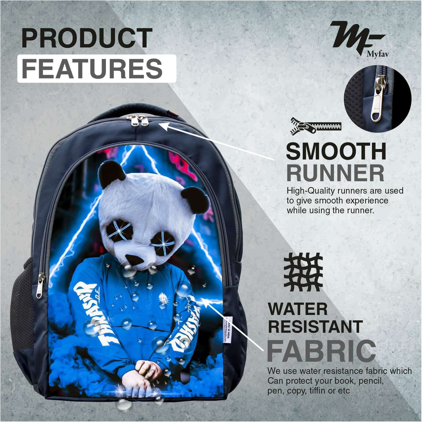 Adventure Backpack - Panda face Print