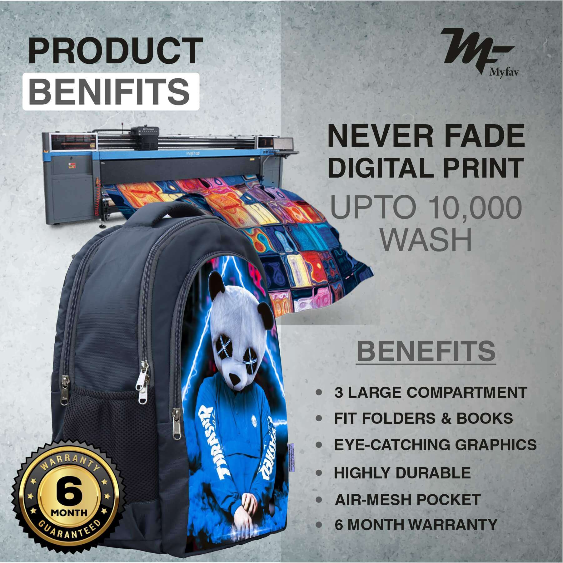 Adventure Backpack - Panda face Print