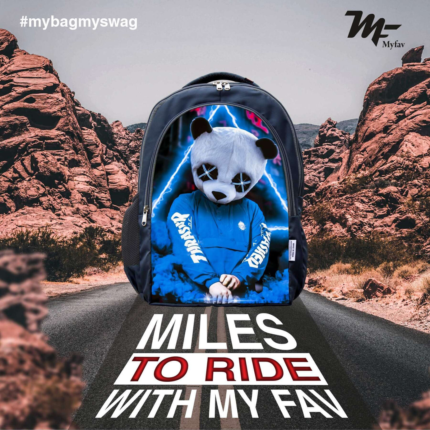 Adventure Backpack - Panda face Print