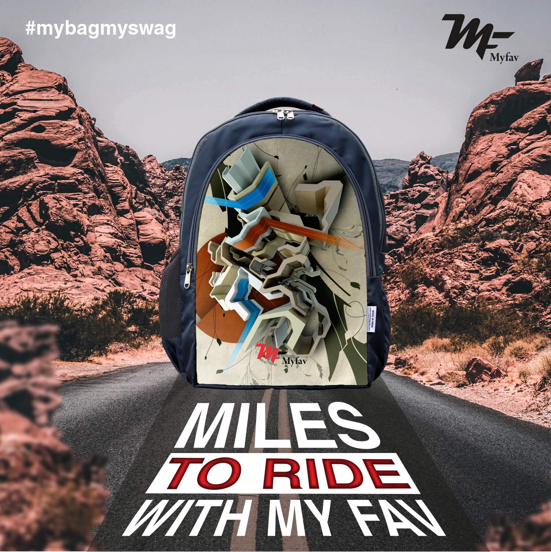 MY FAV Digital Print Backpack with Laptop compartment for Men Women 30 L Laptop Backpack