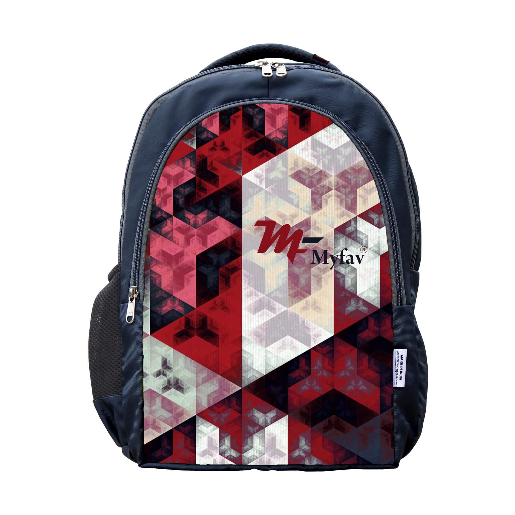 MY FAV Digital Print School College Backpack with Laptop