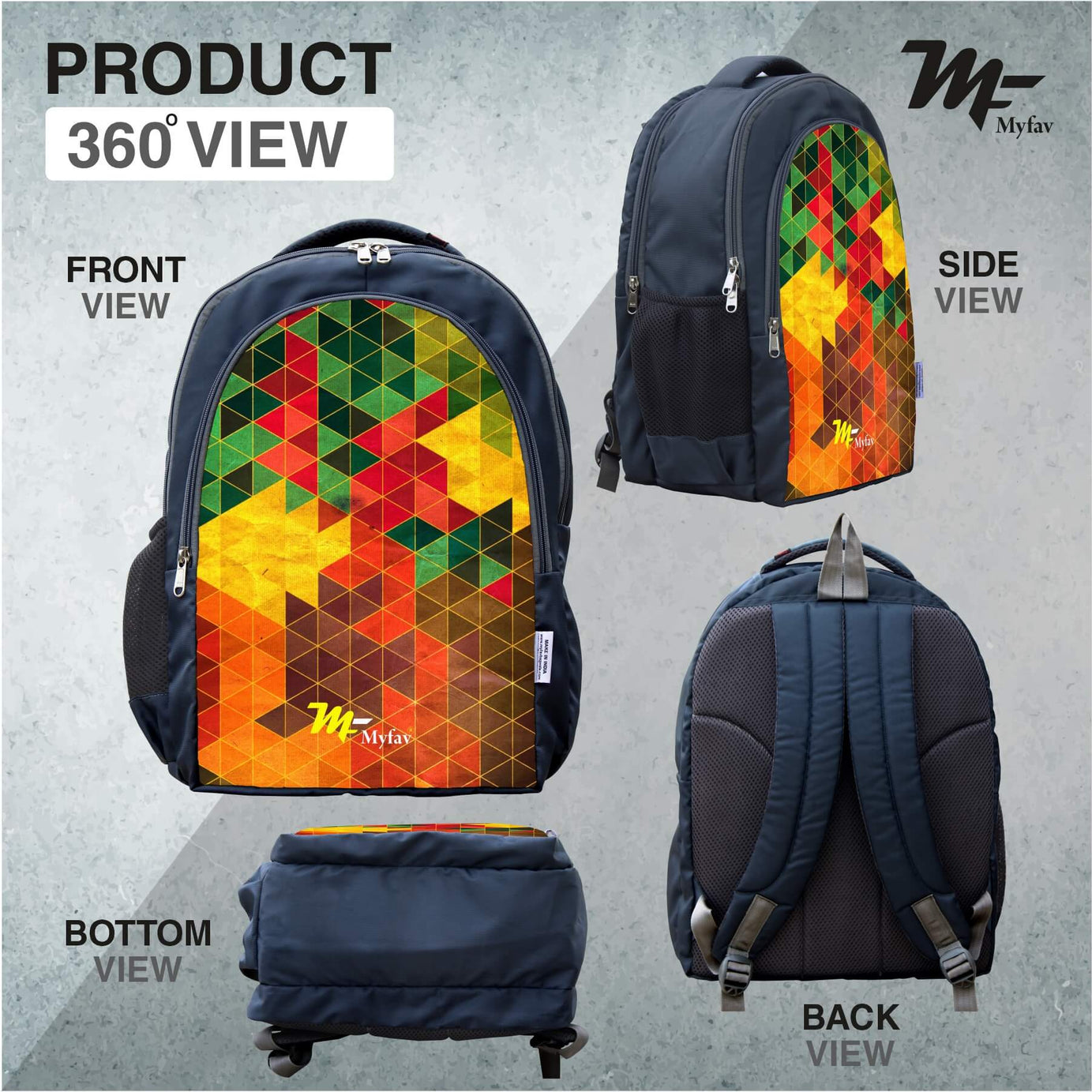 Adventure Backpack - Triangles Digital Print