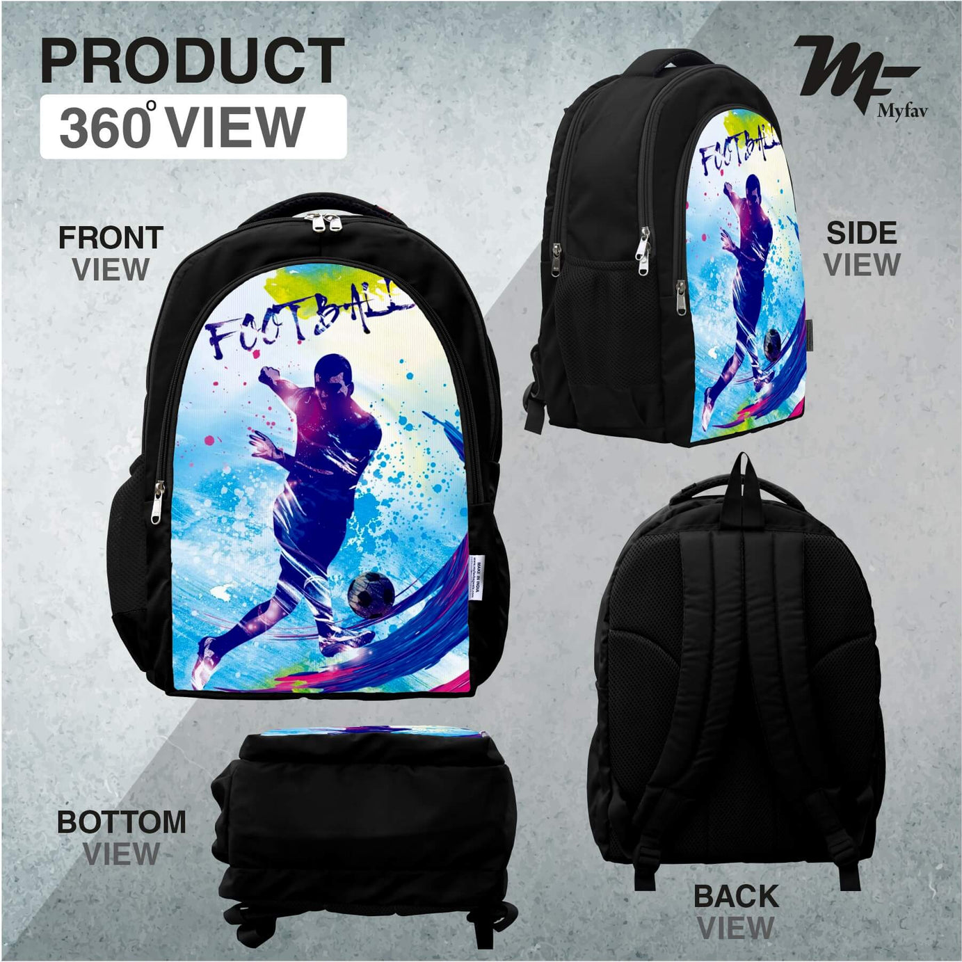 Adventure Backpack - Football Lover Print