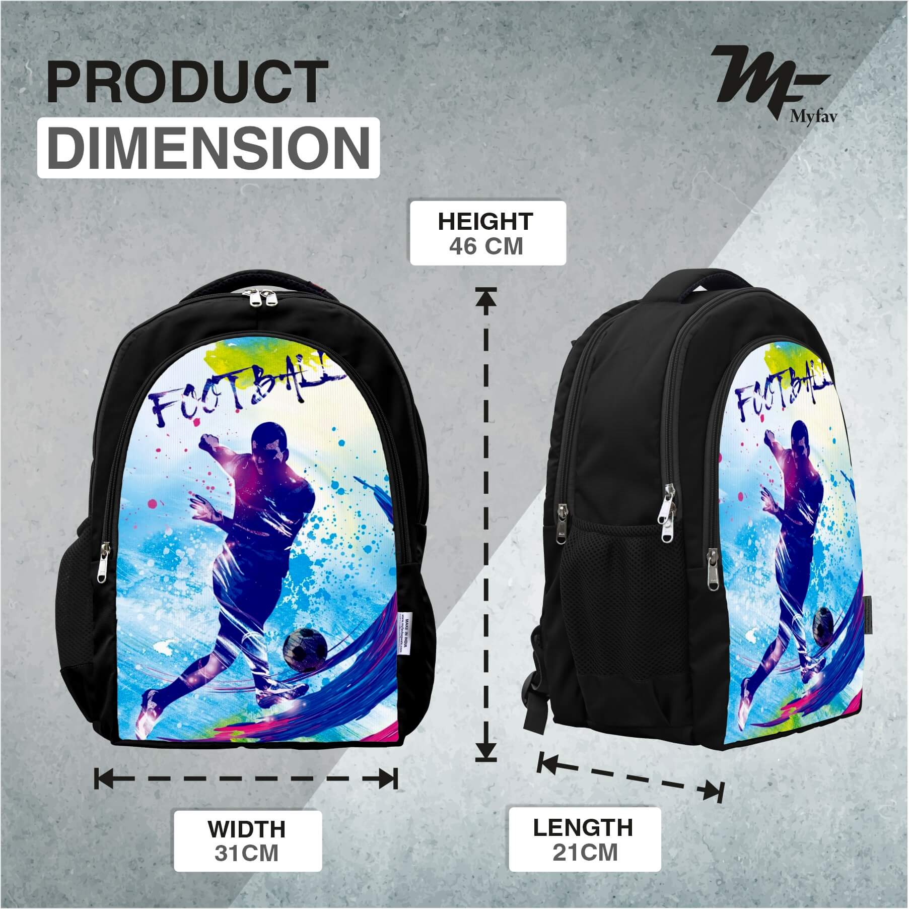 Adventure Backpack - Football Lover Print