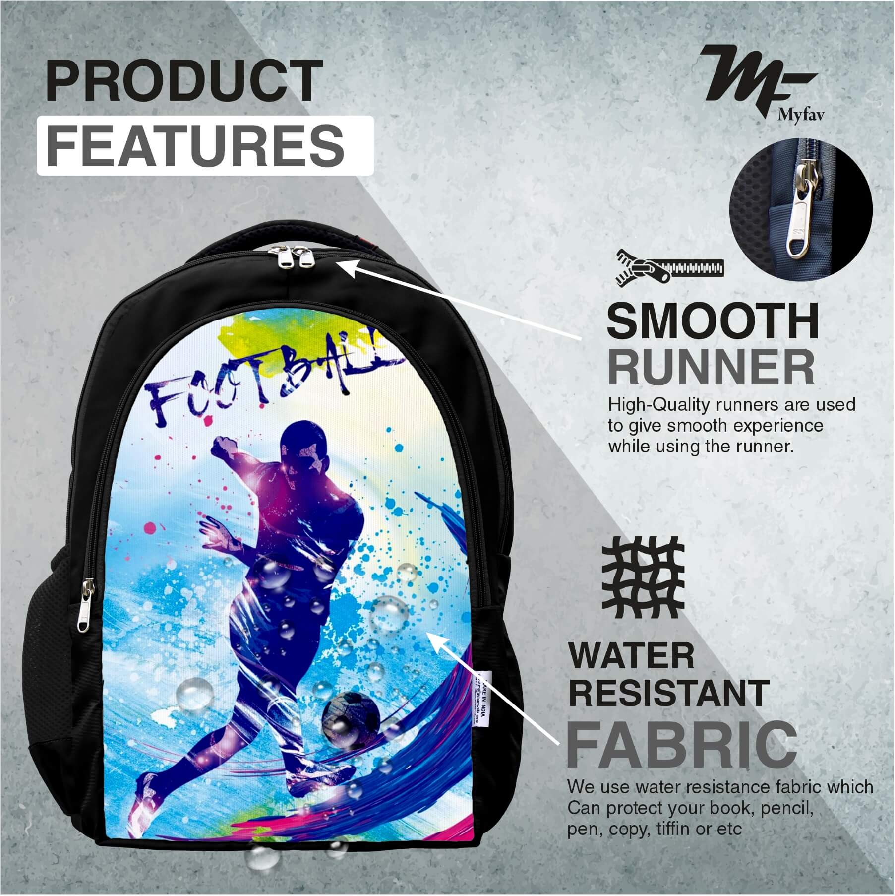 Adventure Backpack - Football Lover Print