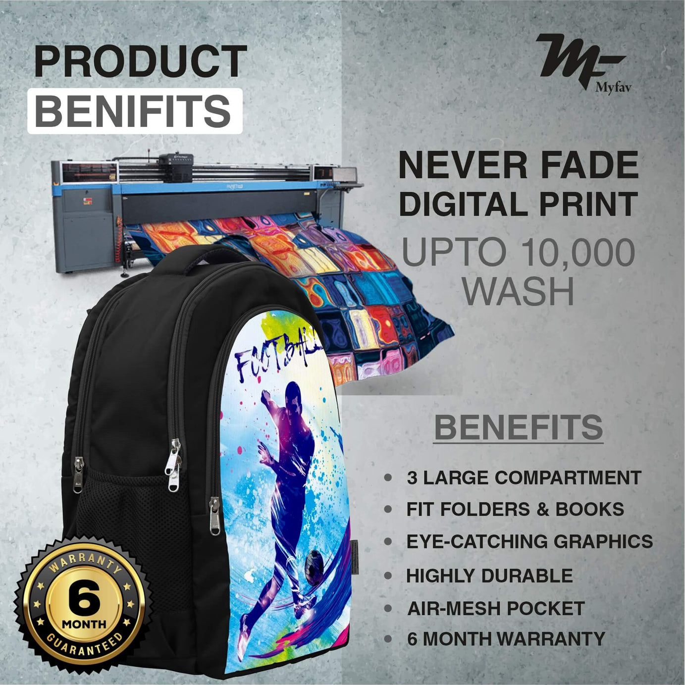 Adventure Backpack - Football Lover Print