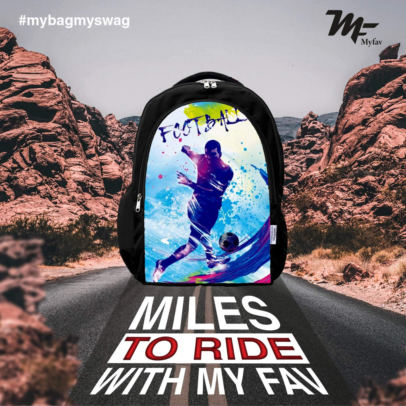 Adventure Backpack - Football Lover Print