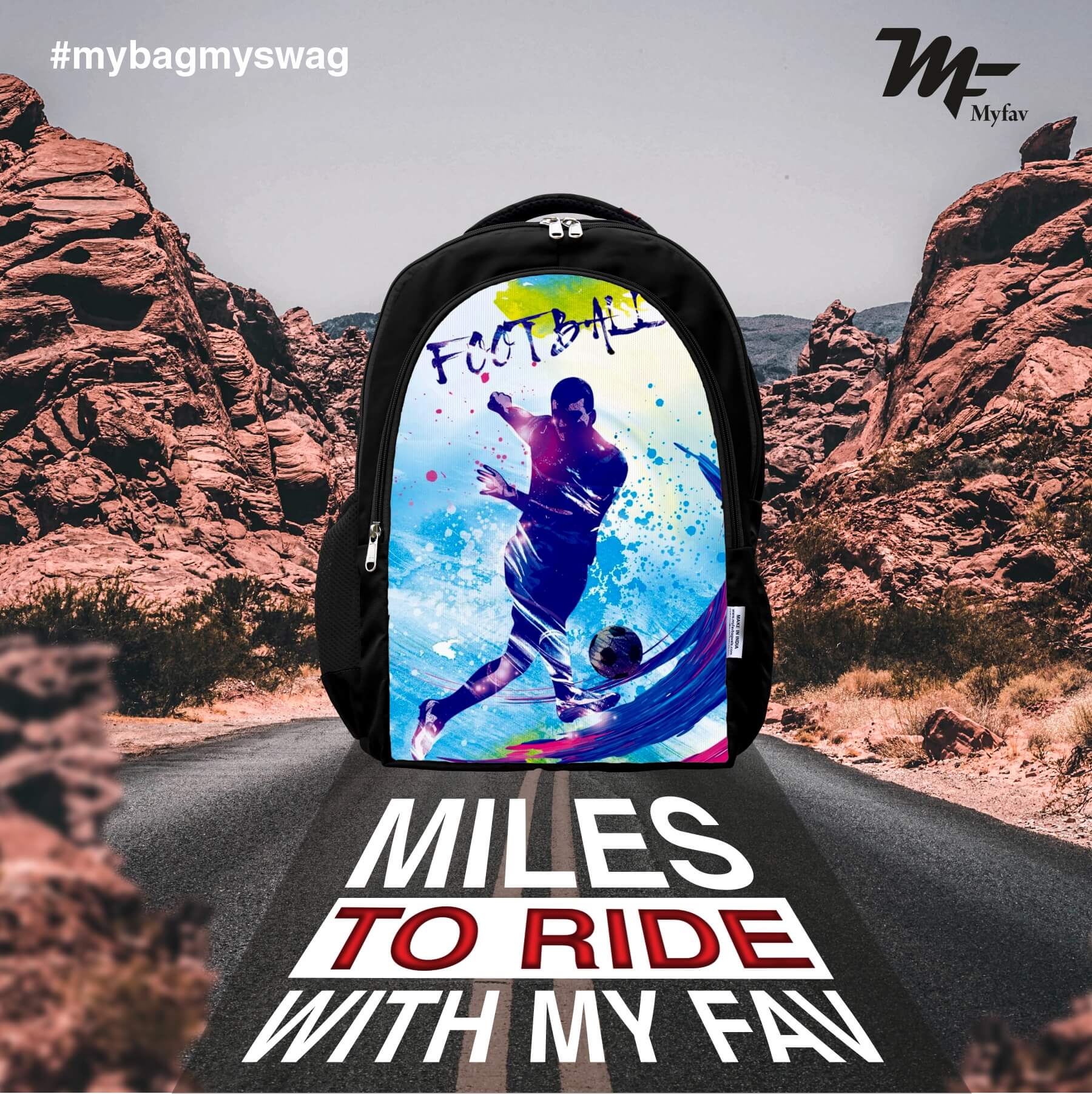 Adventure Backpack - Football Lover Print