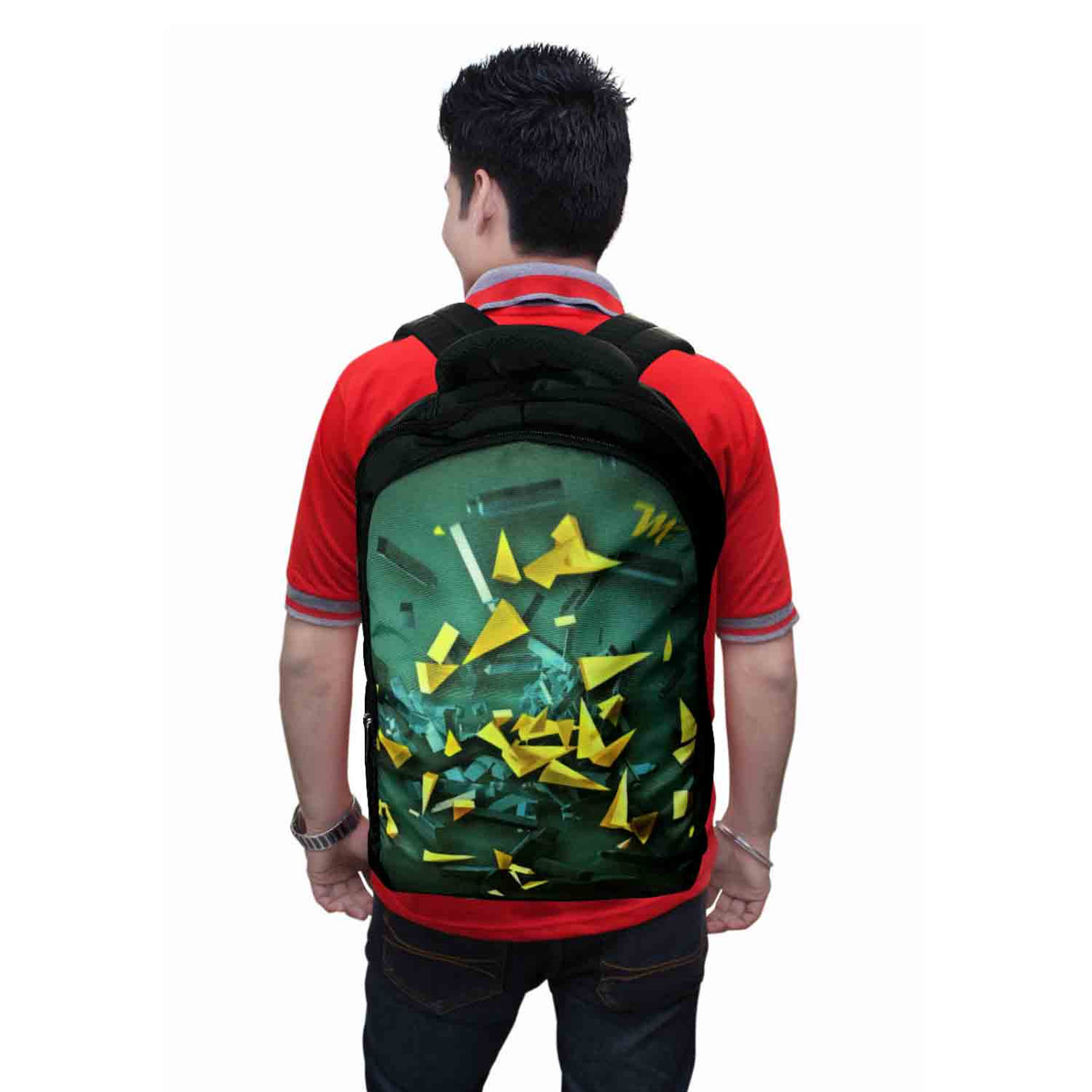 My Fav Multicolor Printed Laptop Backpack for Men Women