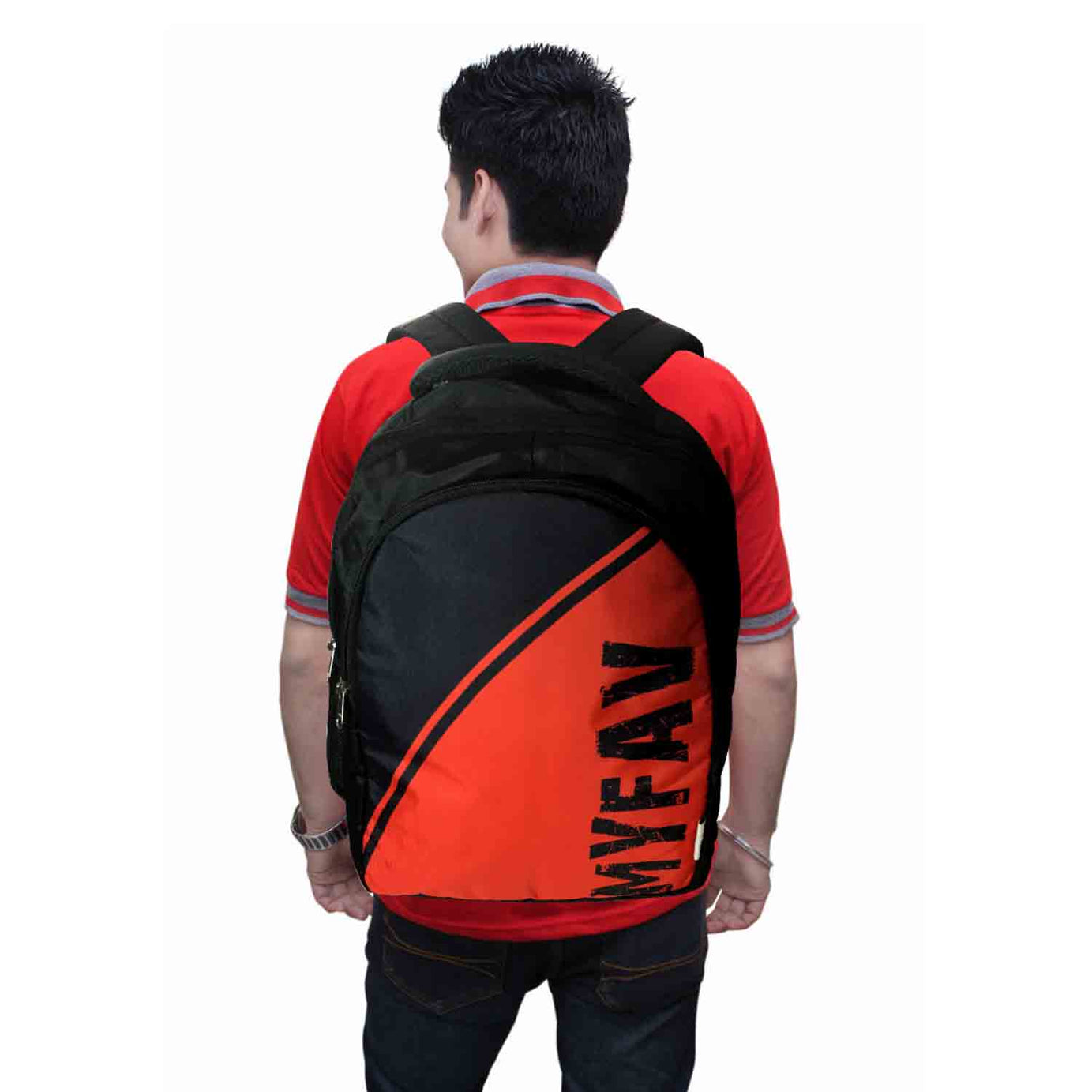 My Fav Red Black Laptop Backpack for Men Women / Office Backpack / School Backpack for Boys Girls