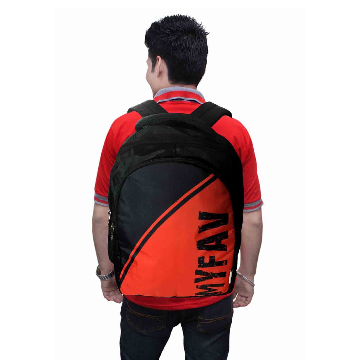 My Fav Red Black Laptop Backpack for Men Women / Office Backpack / School Backpack for Boys Girls