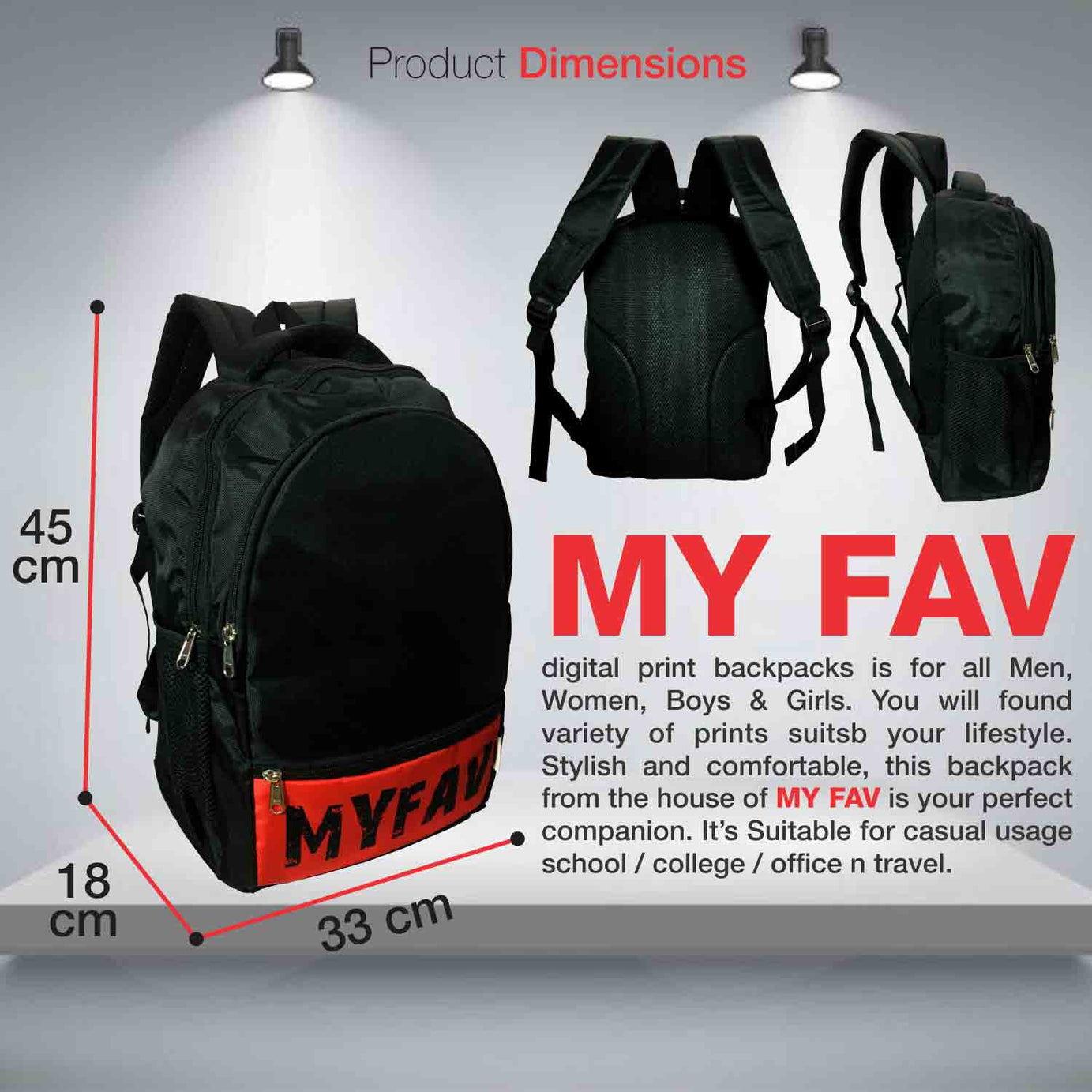 My Fav Office Bag / Laptop Backpack for Men Women