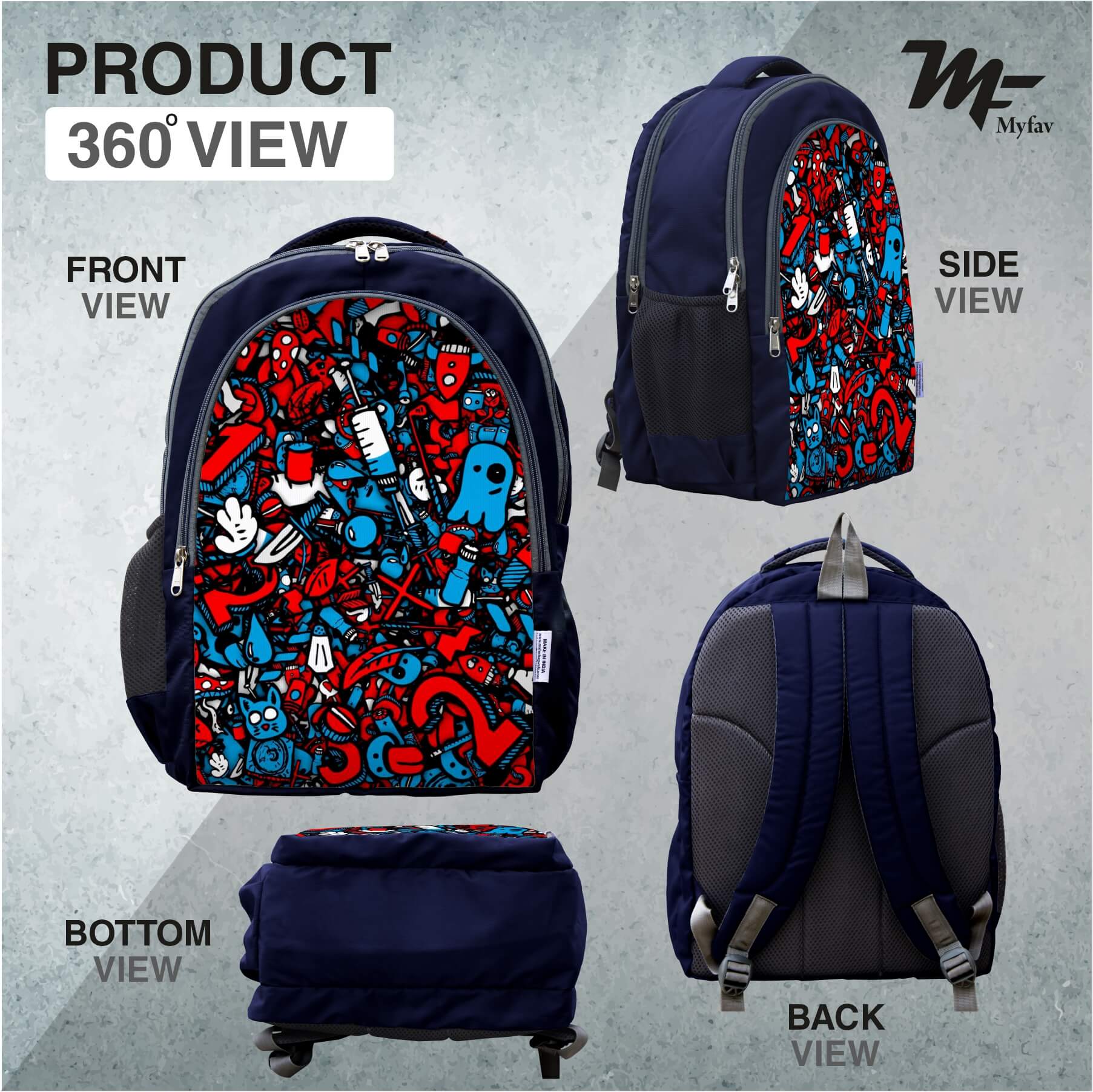 Adventure Backpack -  Multicolor Print