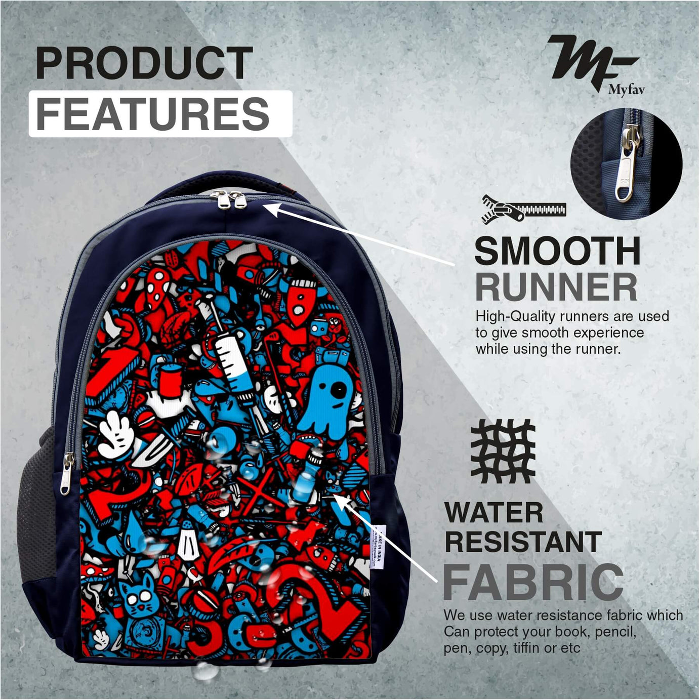 Adventure Backpack -  Multicolor Print