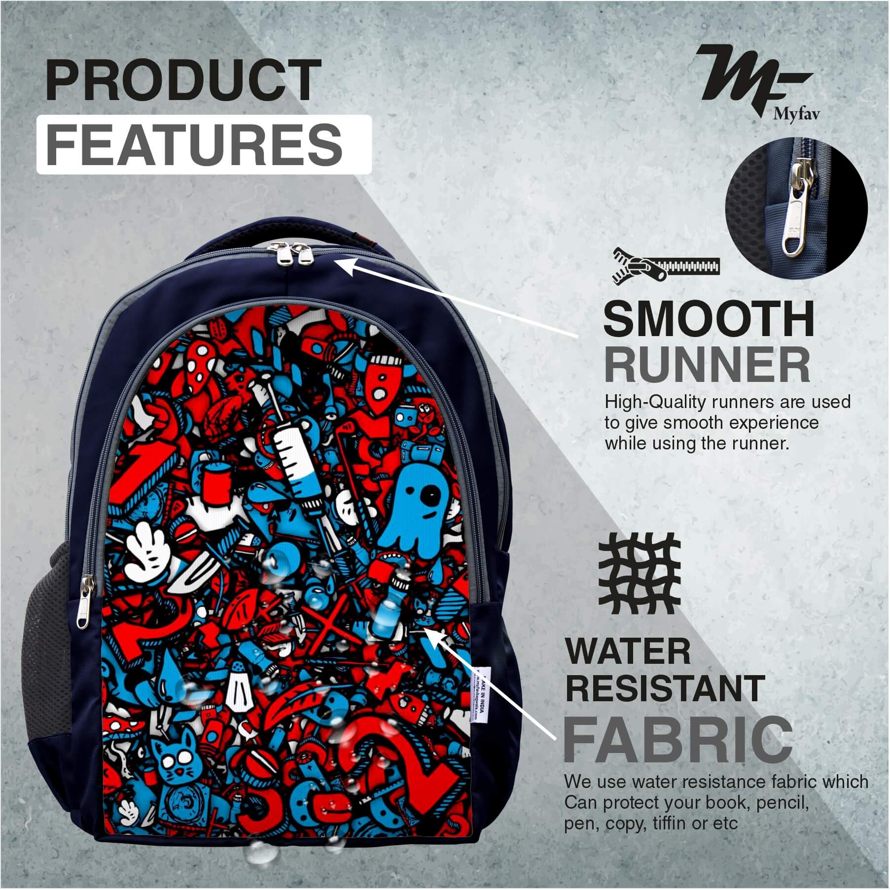 Adventure Backpack -  Multicolor Print