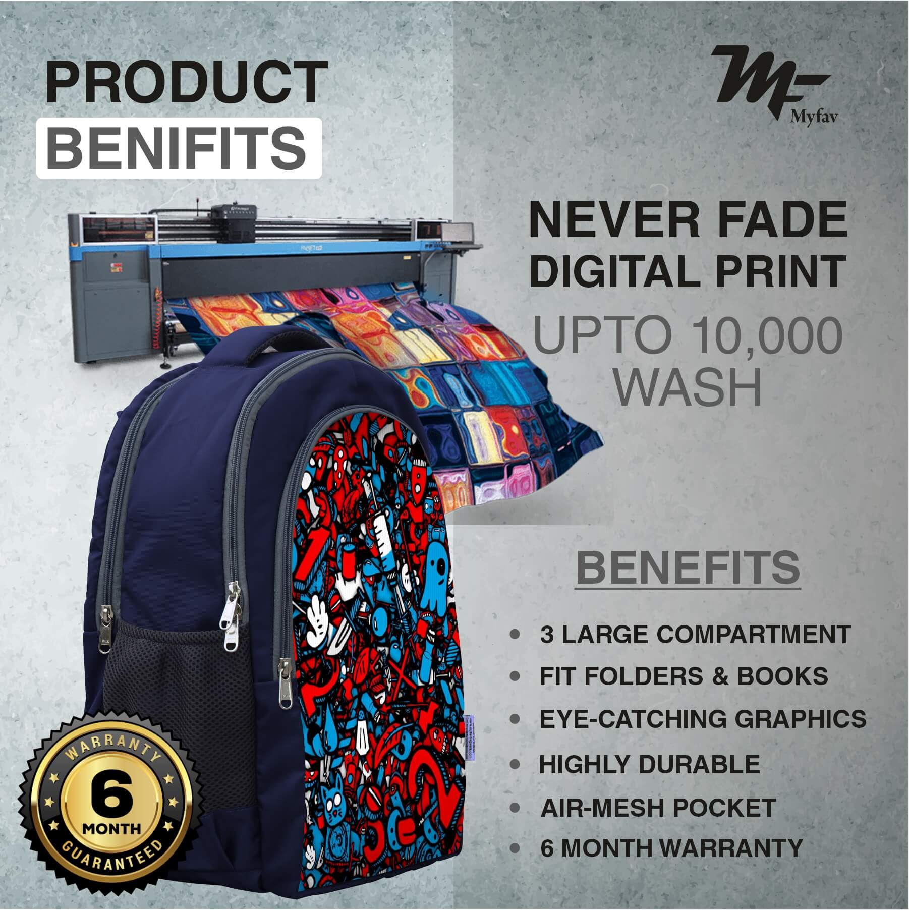 Adventure Backpack -  Multicolor Print