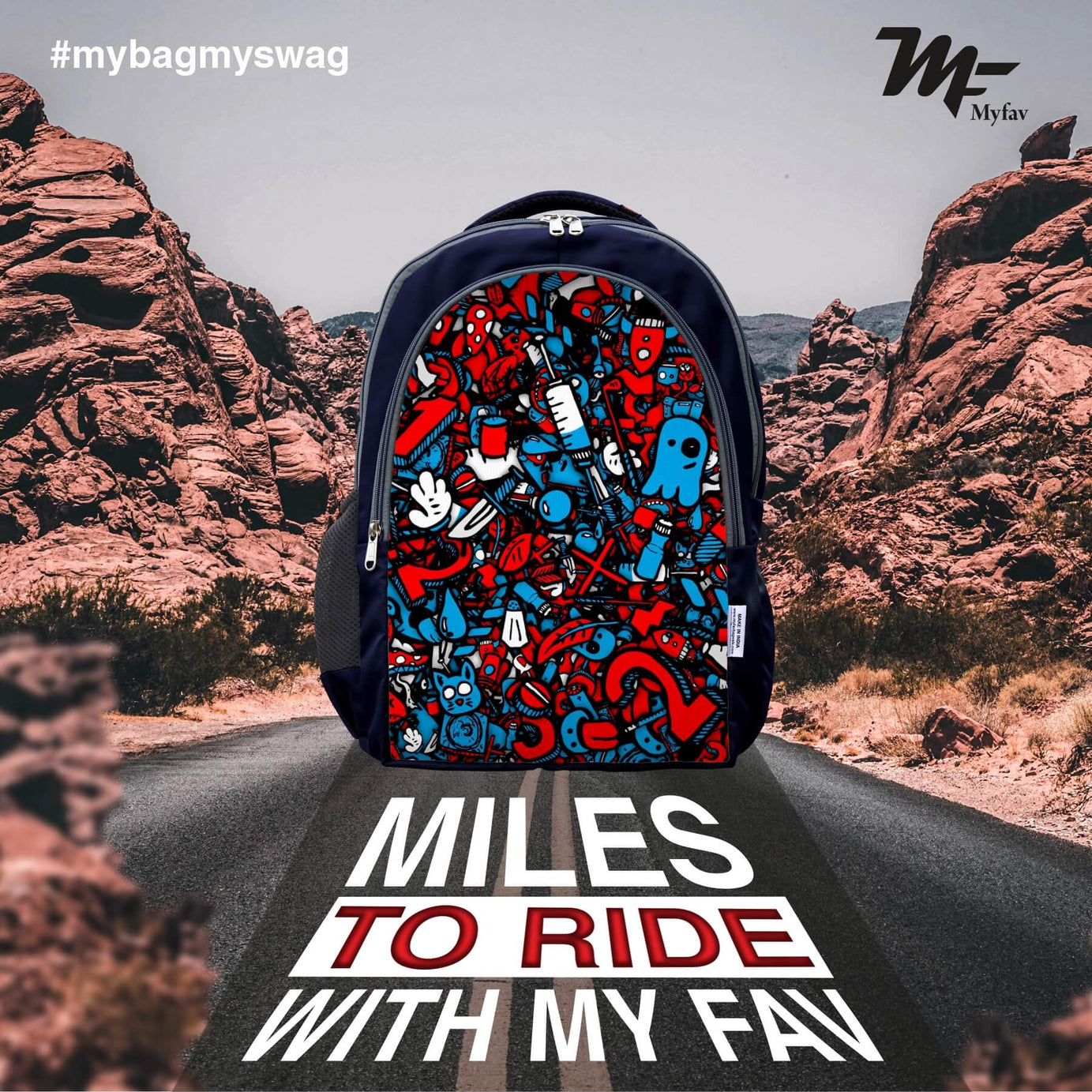 Adventure Backpack -  Multicolor Print