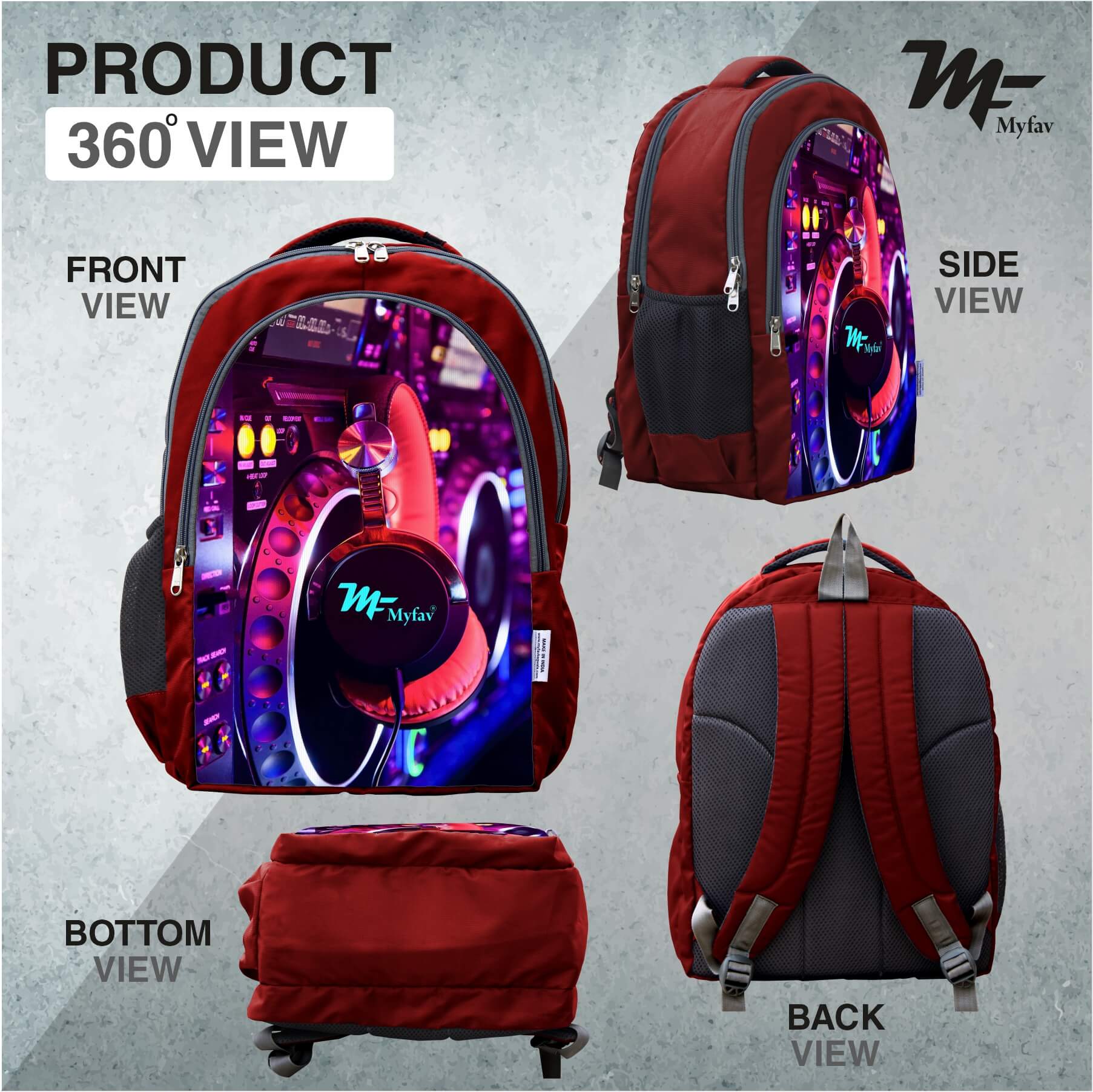 Adventure Backpack - Headphone Print