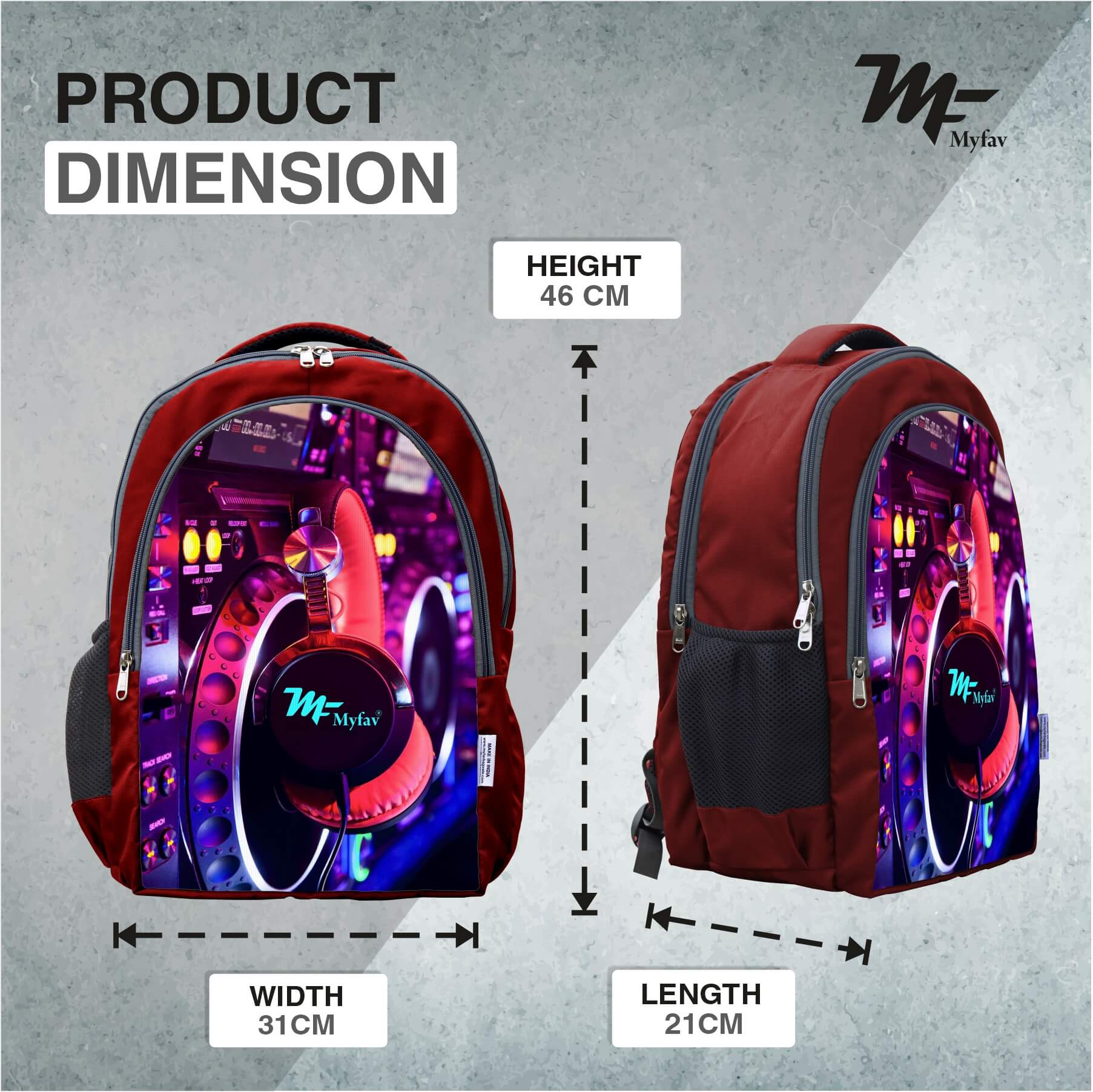 Adventure Backpack - Headphone Print