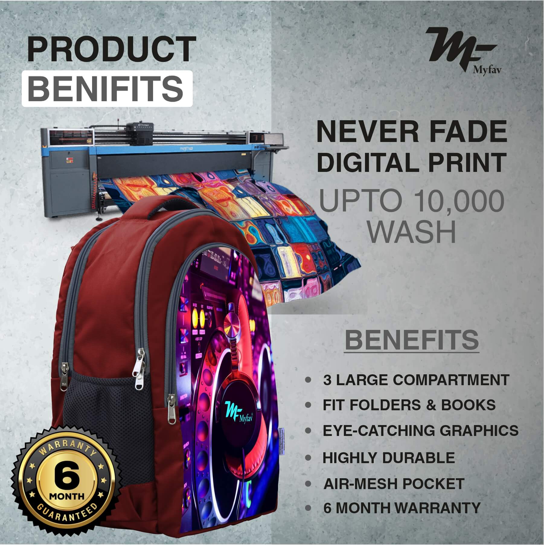 Adventure Backpack - Headphone Print