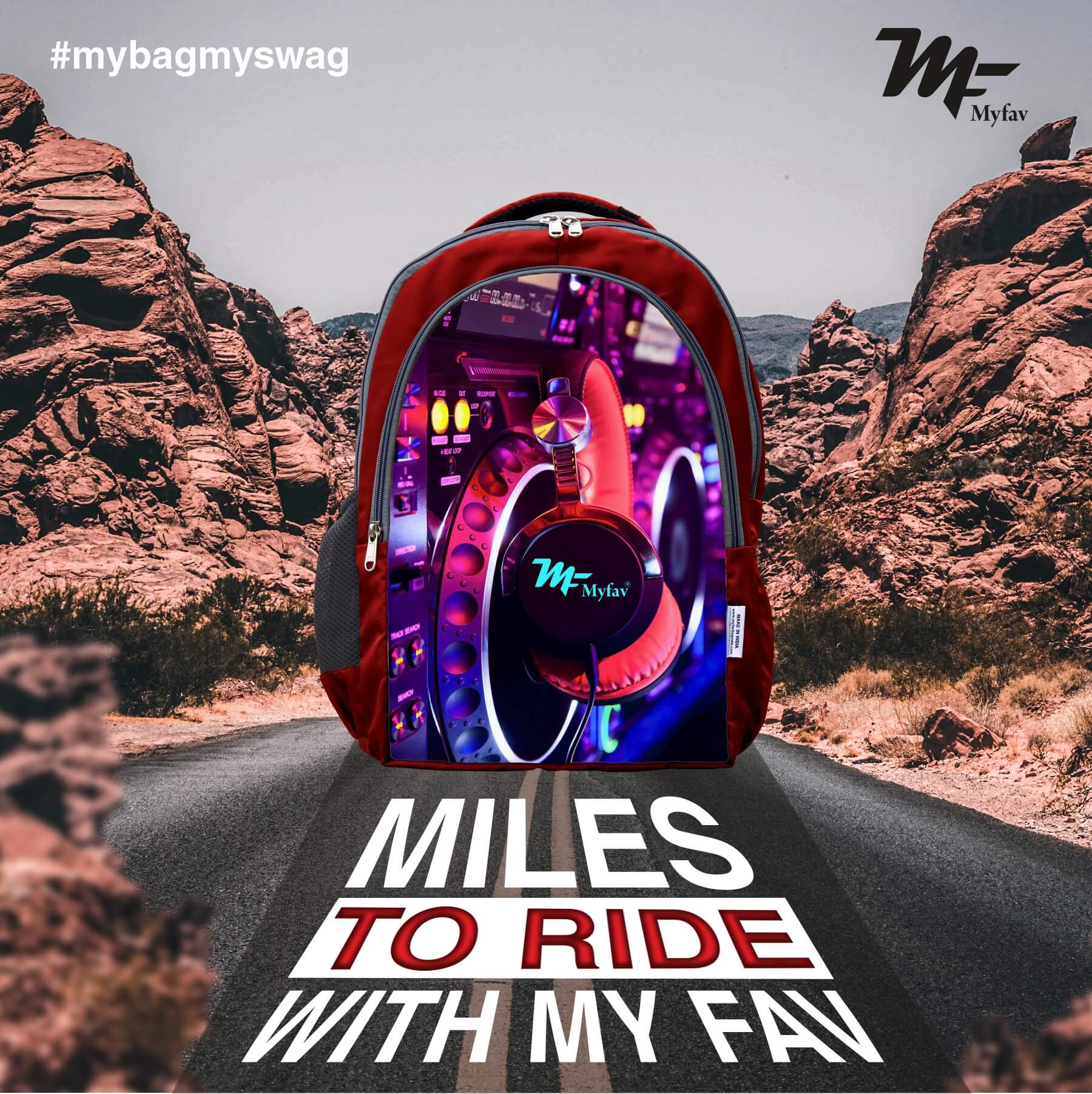 Adventure Backpack - Headphone Print