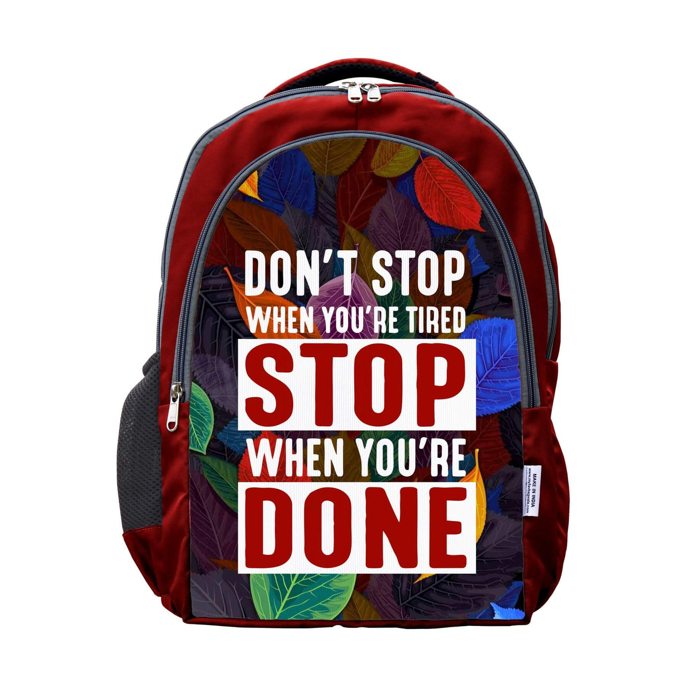 My Fav Motivational Quotes Laptop Backpack College / School Bag for Boys & Girls