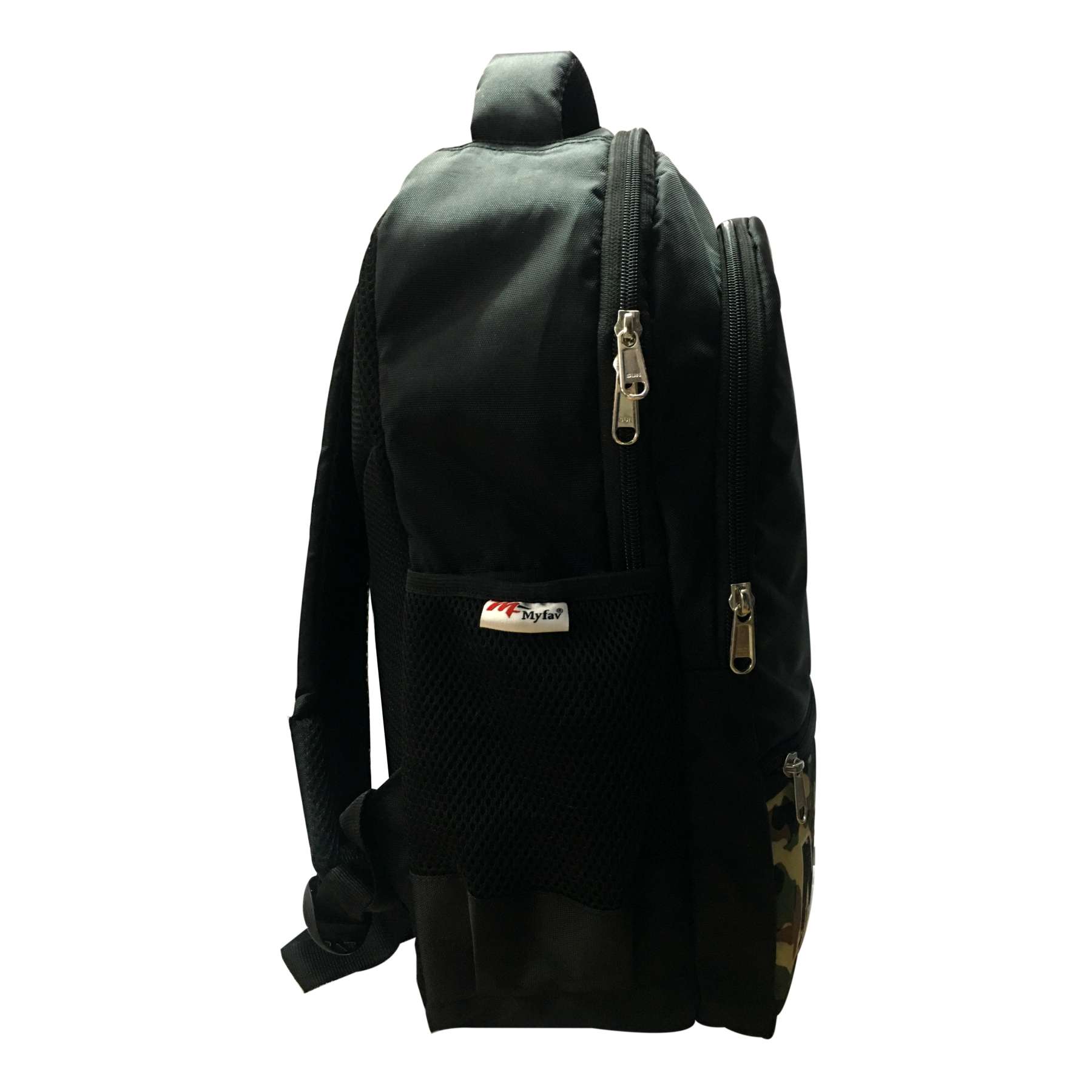 Camouflage Print Black Laptop Backpack For Men Women / School Backpack for Boys & Girls