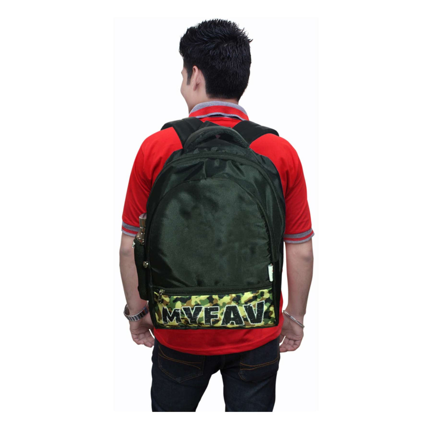 Camouflage Print Black Laptop Backpack For Men Women / School Backpack for Boys & Girls