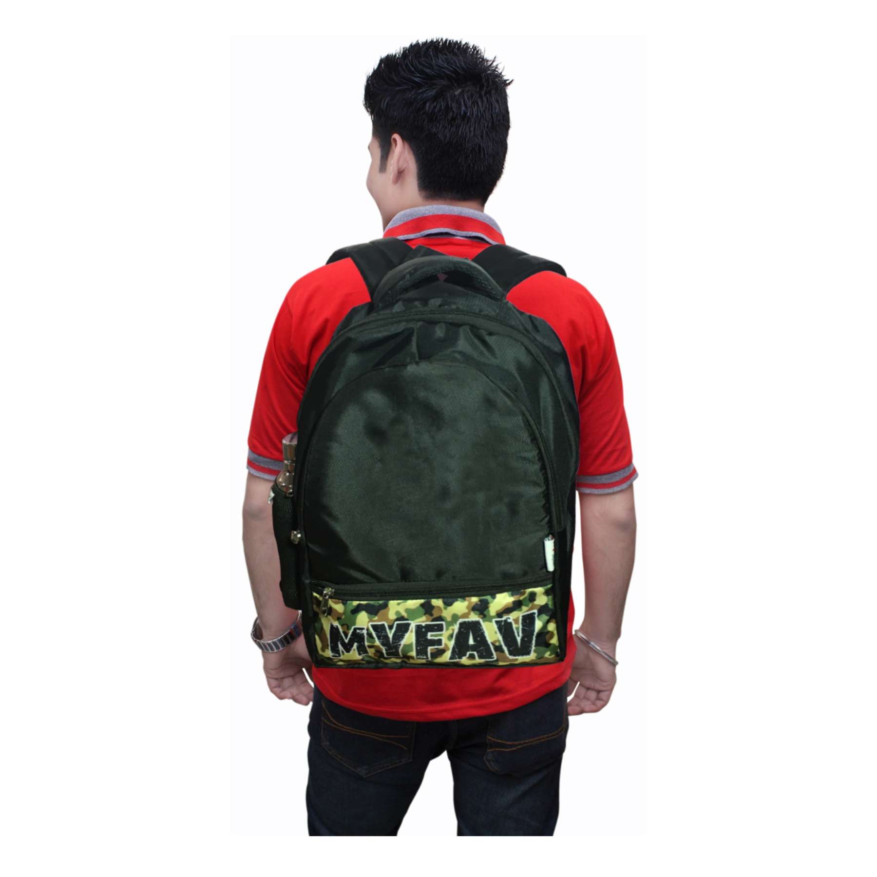 Camouflage Print Black Laptop Backpack For Men Women / School Backpack for Boys & Girls