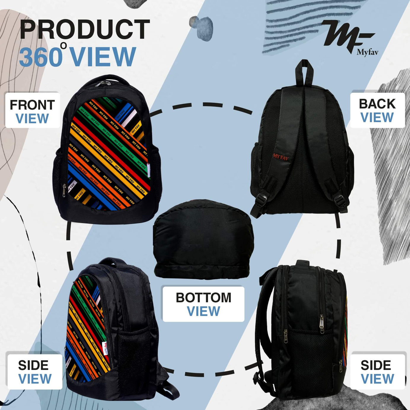 Backpack - Stripes Print