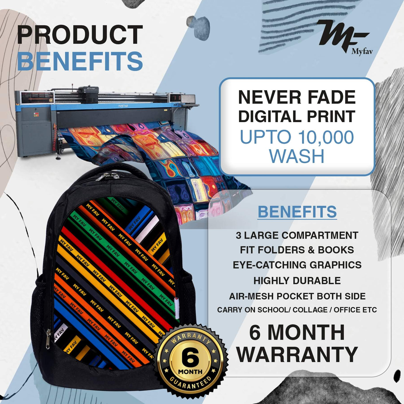 Backpack - Stripes Print