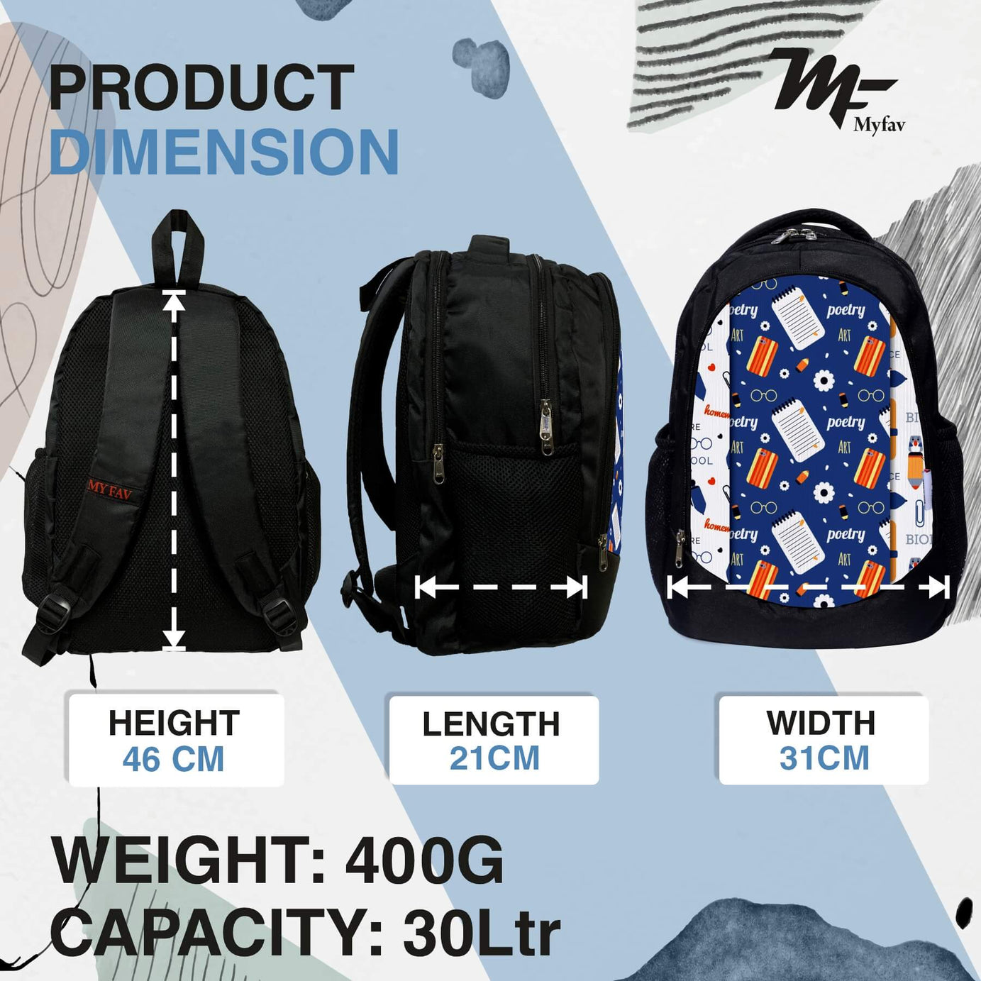 Backpack - Printed Laptop Backpack