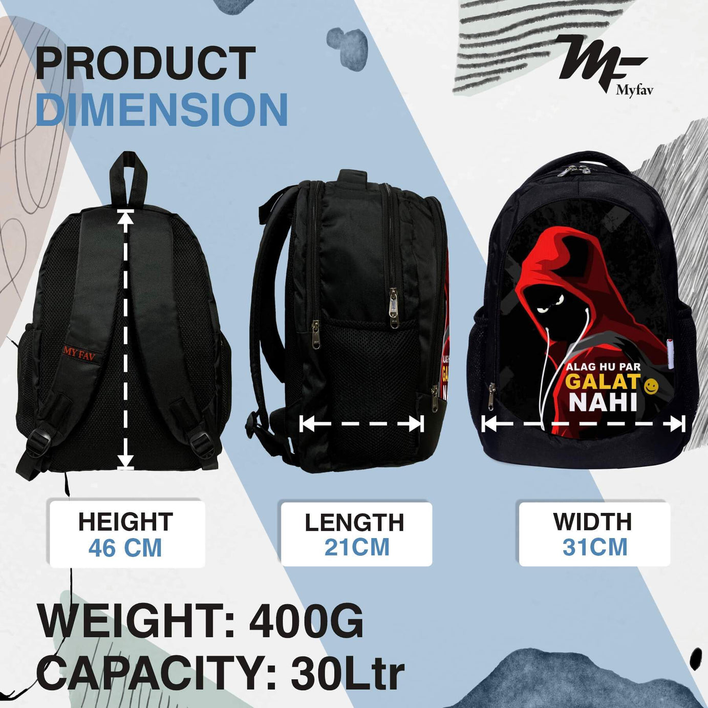 Backpack - Motivational Quote Print