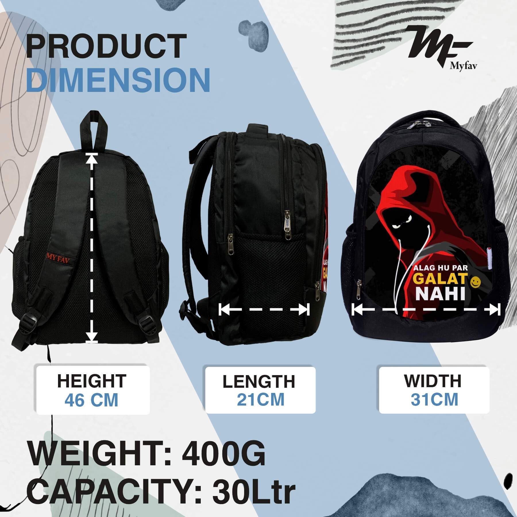 Backpack - Motivational Quote Print