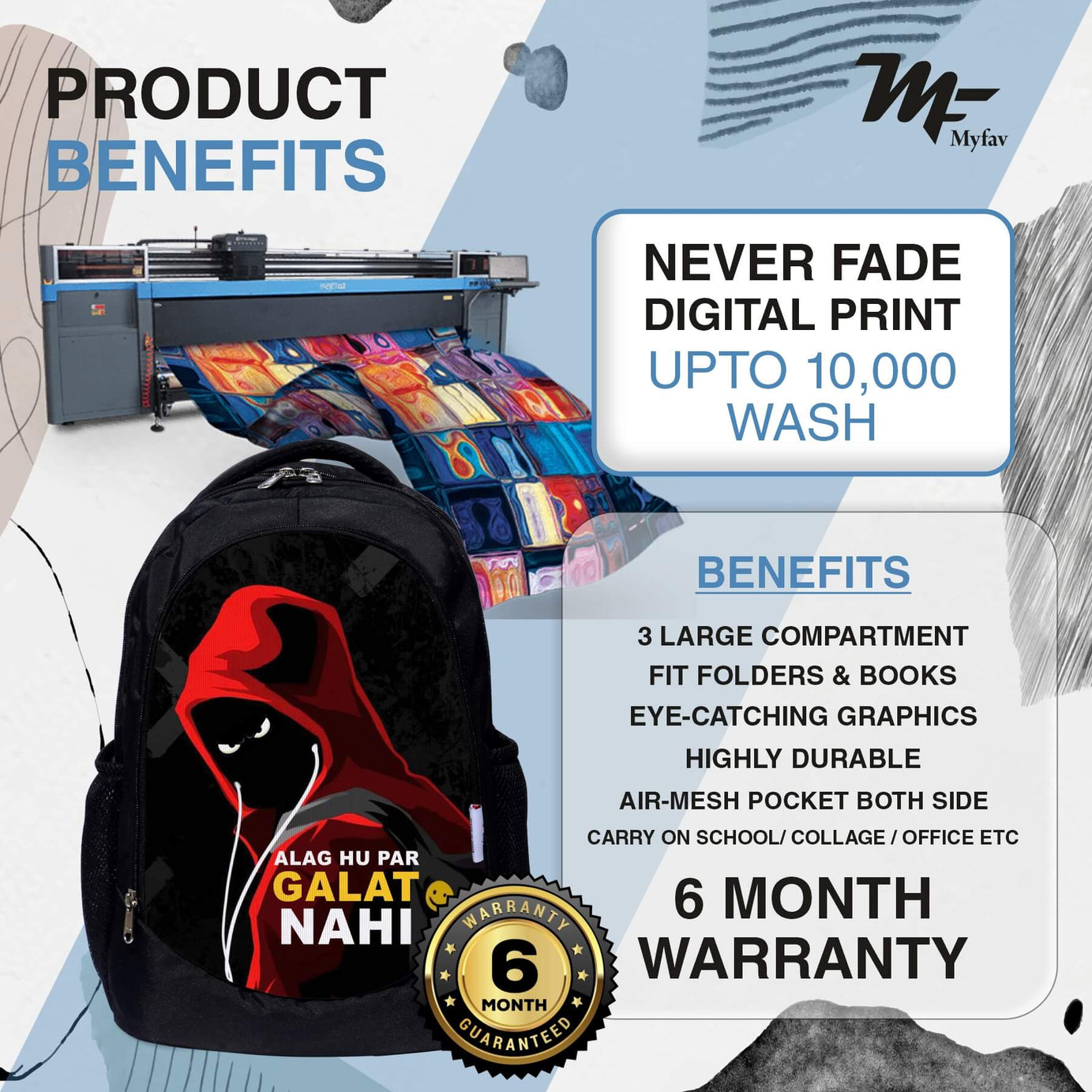 Backpack - Motivational Quote Print