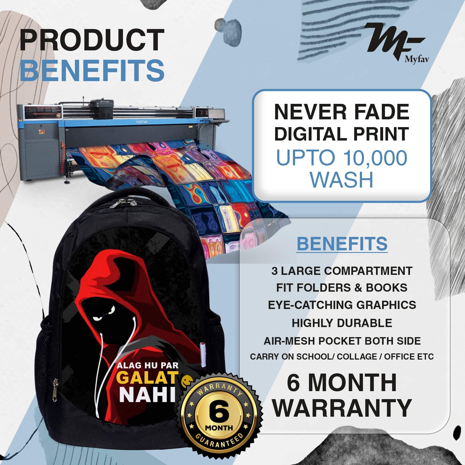 Backpack - Motivational Quote Print