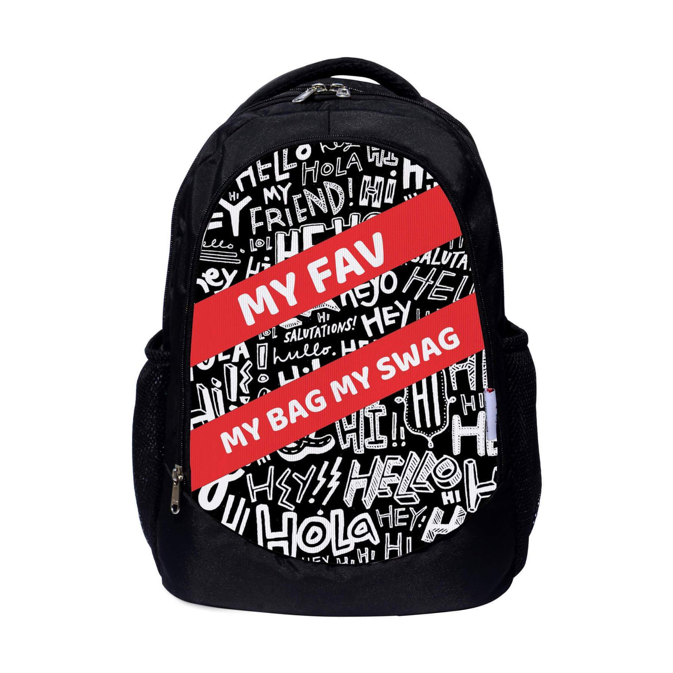 My Bag My Swag Print Laptop Backpack For Men Women / School Bag for Boy & Girls