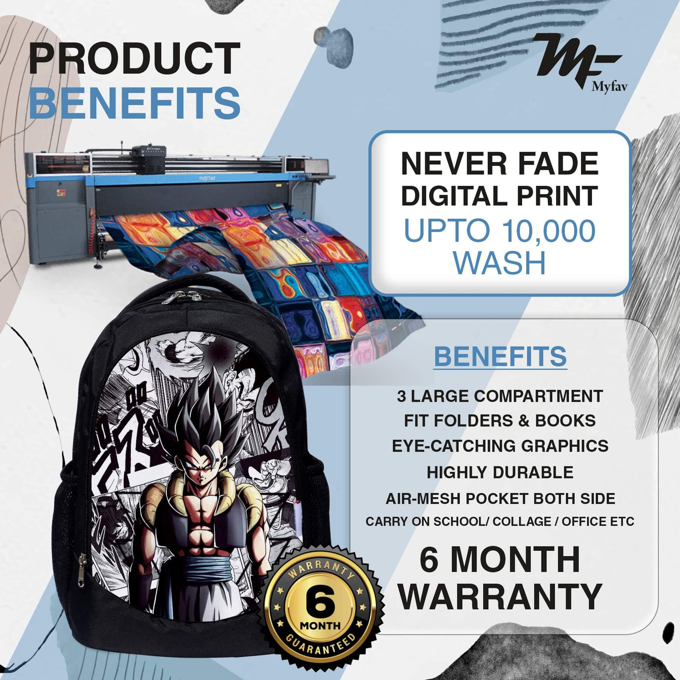 Buy Backpack - Vegeta Prints