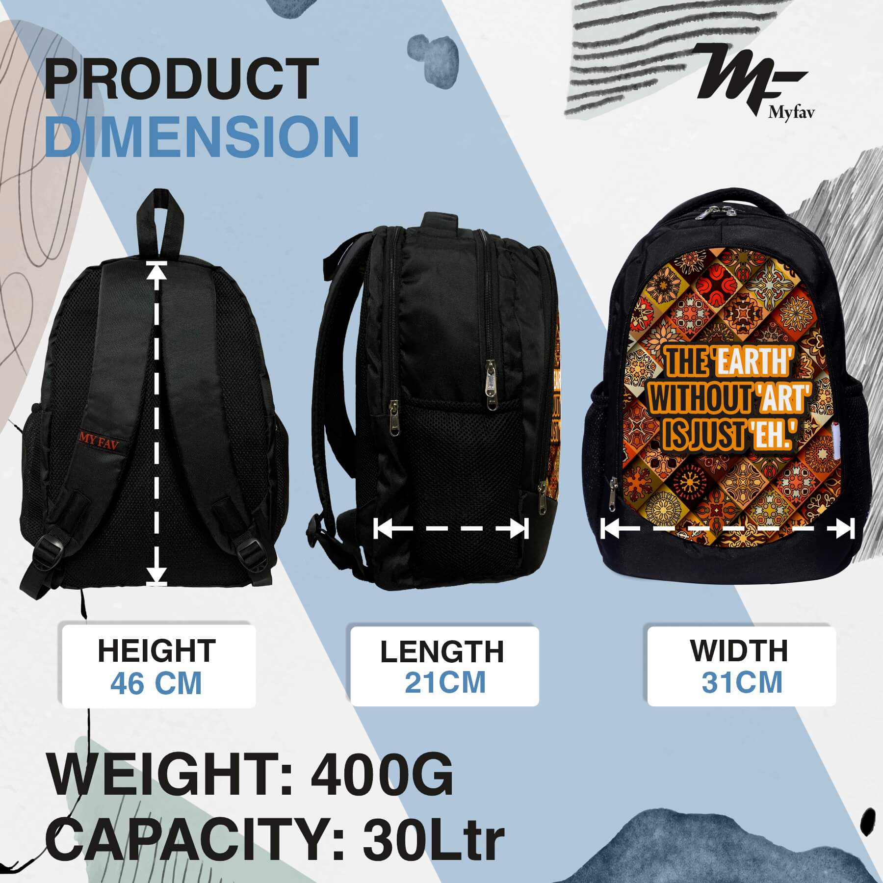 Backpack - Traditional Art Print