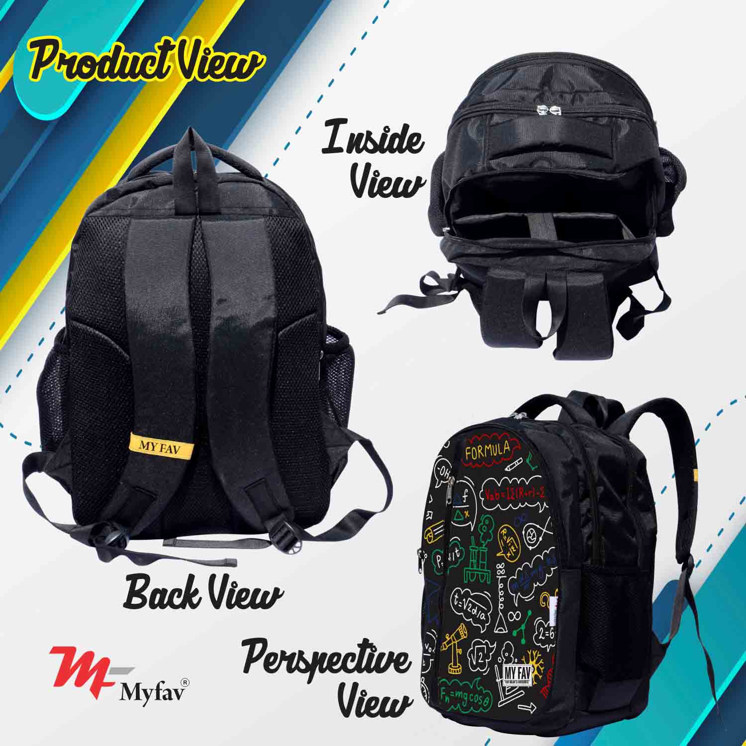 My Fav Alogritham Print Laptop Backpack For Men Women / School Bag for Boys Girls