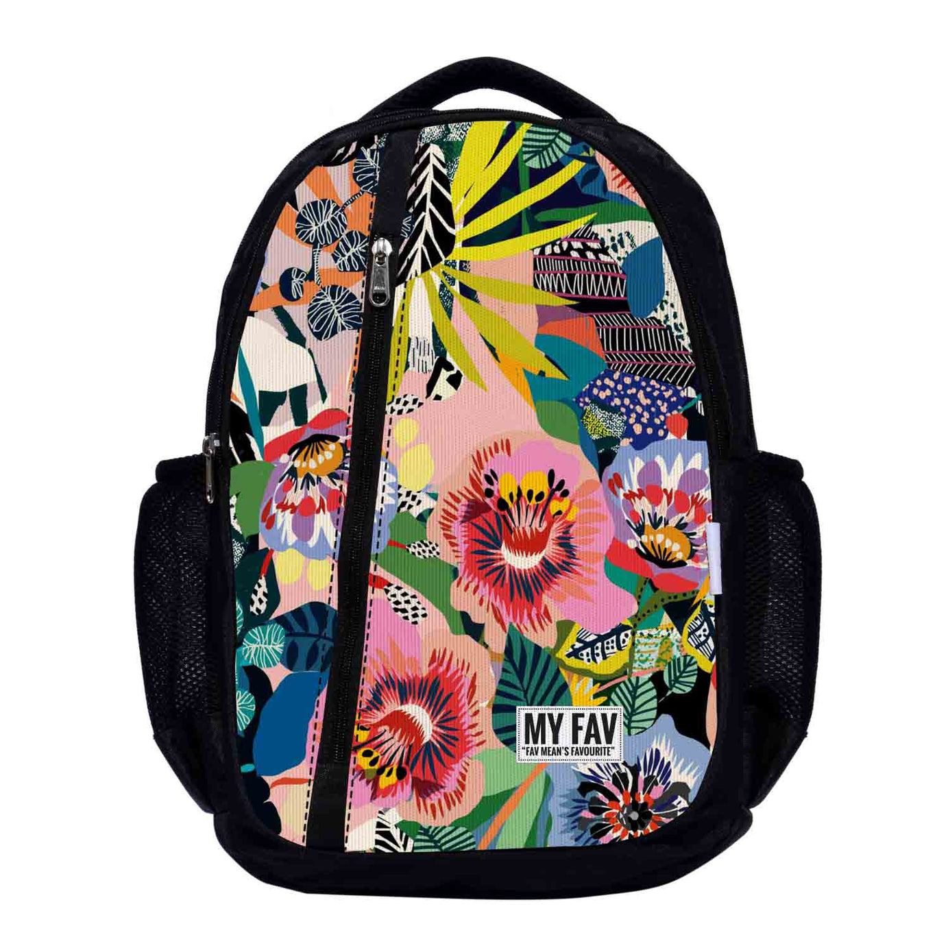 My Fav Floral Print Laptop Backpack For Men Women / School Bag for Boys Girls