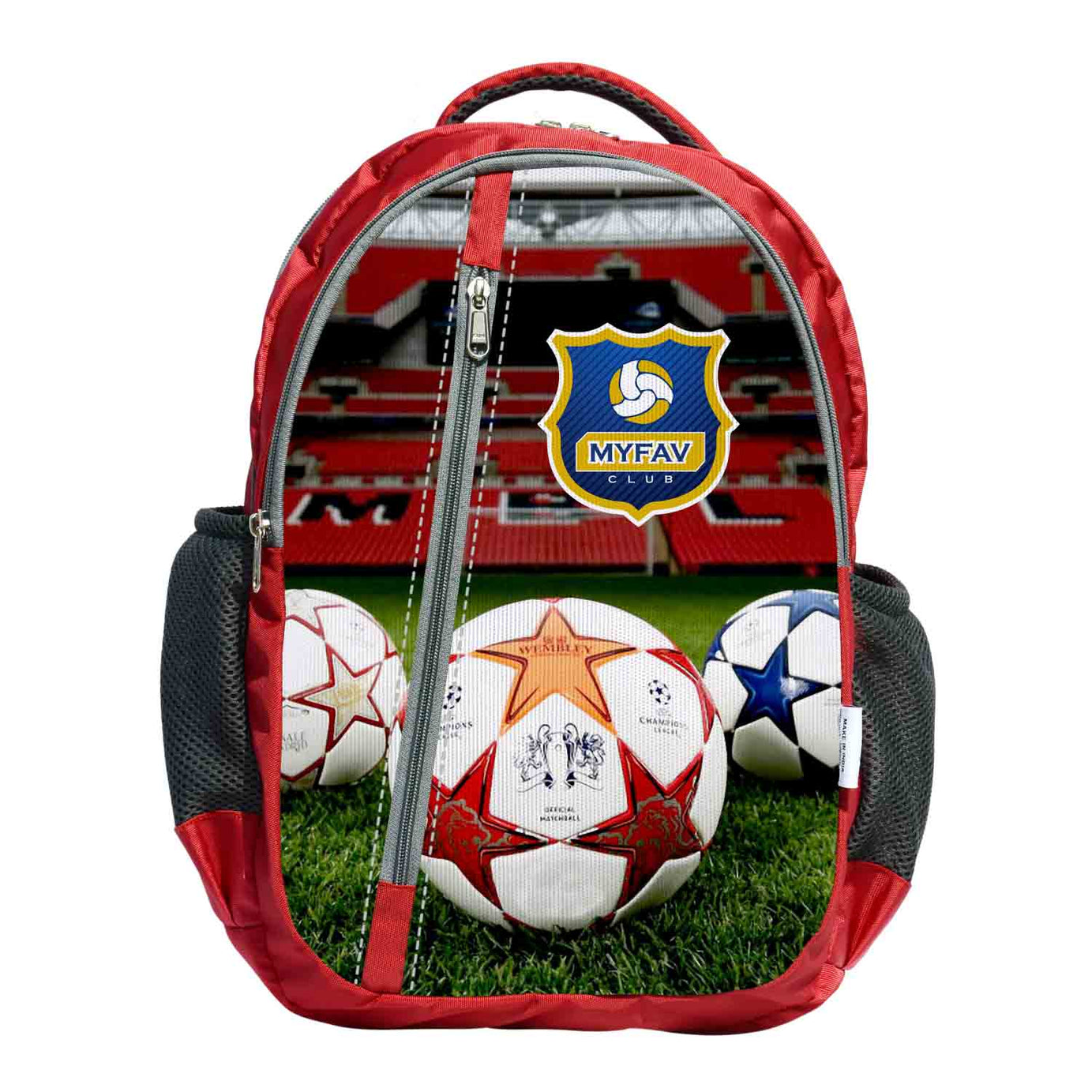 My Fav Football Print Laptop Backpack For Men Women / School Bag For Boys Girls