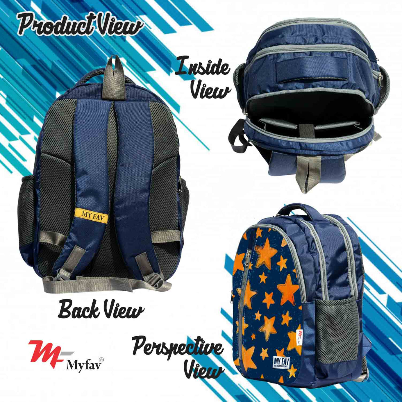 My Fav Stars Print Laptop Backpack For Men Women / School Bag For Boys Girls
