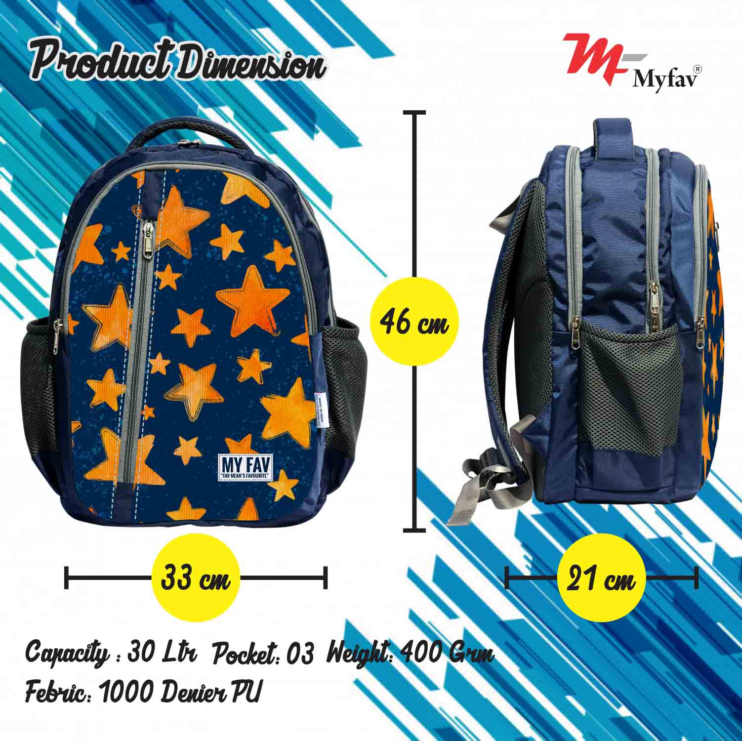 My Fav Stars Print Laptop Backpack For Men Women / School Bag For Boys Girls