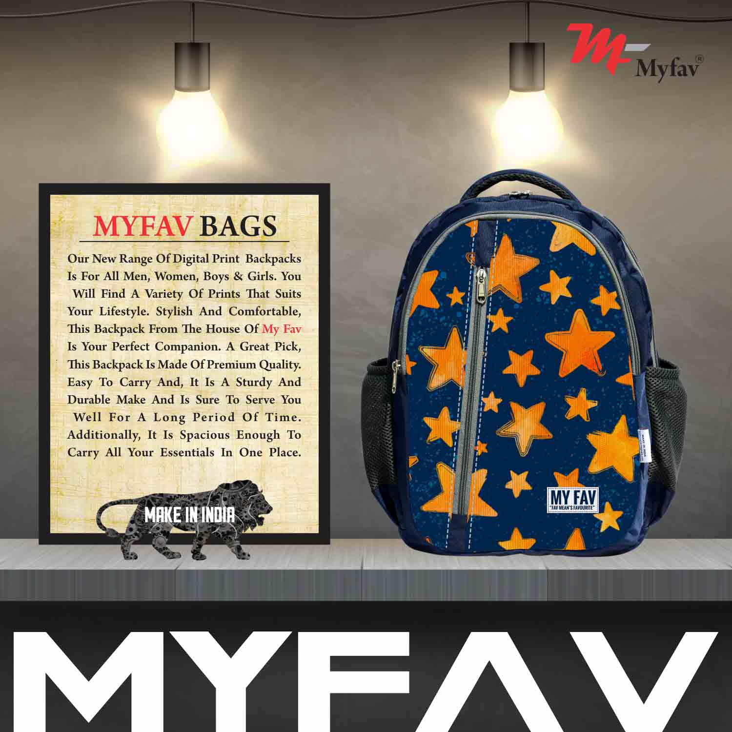 My Fav Stars Print Laptop Backpack For Men Women / School Bag For Boys Girls