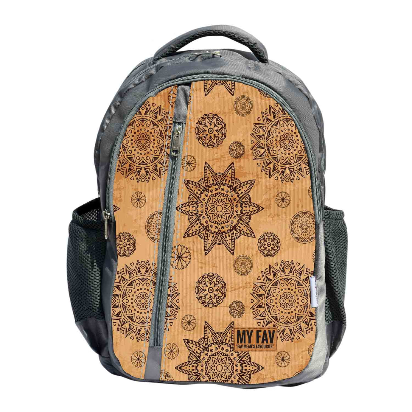 My Fav Rangoli Printed Laptop Backpack For Men Women / School Bag For Boys Girls