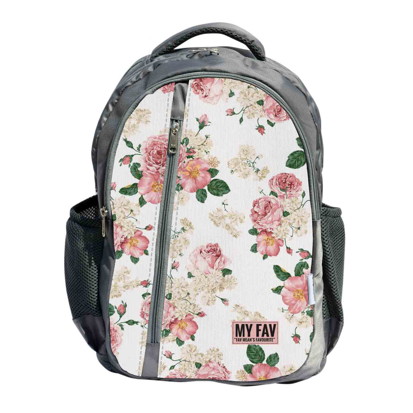 My Fav Floral Print Laptop Backpack For Men Women / School Bag For Boys Girls